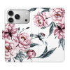 Flip pouzdro iSaprio - Apple iPhone 17 Pro - Pink Flowers s kapsičkami na karty (Flipové knížkové pouzdro, obal, kryt iSaprio s přihrádkami na karty a motivem)