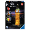 RAVENSBURGER Osvetlené 3D puzzle Night Edition Big Ben 216 dielikov