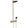 Hansgrohe Pulsify S, Showerpipe 260 2jet EcoSmart s termostatom ShowerTablet Select 400, kartáčovaný bronz, HAN-24241140