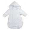 Kombinézka s kapucňou do autosedačky, kočíka Lux Baby Nellys ®prošívaná - biela Baby Nellys 8596309238708