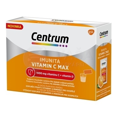 Centrum Imunita Vitamín C Max 14x7,1 g vrecúšok s práškom na prípravu nápoja pomaranč