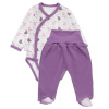 Zavinovacie dojčenské body + polodupačky, bavlna, 2D sada, MBaby, Vtáčiky - orgován, 62 56 (1-2m)