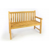 Záhradná drevená lavica DIVERO - neošetrené teakové drevo - 120 cm
