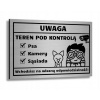 TABUĽKA POZOR PES MONITOROVANÝ TERÉN ZÁBAVNÁ UV