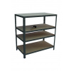 Meets-ecommerce UG Kovový regál 115x130x45, 3-4 police Farba: Antracitová, Počet polic: 4 police
