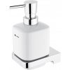 Nimco MAYA Dávkovač mydla keramický s držiakom, 250 ml, biela/chróm MA 29031K-26