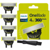 Holiace čepele Philips (4x PHILIPS ONEBLADE 360 BADES ORIGINAL BLADE BLADE PRO SHAR HEAD)