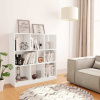zahrada-XL Knižnica, biela 97,5x29,5x100 cm, kompozitné drevo 800171