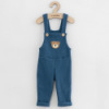 Dojčenské zahradníčky New Baby Luxury clothing Oliver sivé Modrá 80 (9-12m)