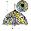 Luster do obývačky Tiffany Premium AMAZONIT Ø50 3*E27