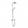 Hansgrohe Croma 220 - Showerpipe Reno 220 mm, otočné sprchové rameno 400 mm, chróm 27224000