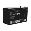 Green Cell AGM VRLA 12V 7.2Ah maintenance-free battery for the alarm system, cash register, toys