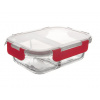 Orion Miska na zapekanie delená s plastovým vekom 18 x 13,5 x 6 cm
