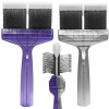 ActiVet Duo Plus Brush Tufffinish Coater 2v1 - dve tvrdé kefy v jednej, na česanie a rozčesávanie podsady - veľká 9cm