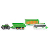 Siku Farmer 1848 traktor Deutz so sadou 3 prívesov Joskin 1:87