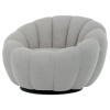 Autronic AK-341 GREY2 - Kreslo relaxačné, látka šedá Bouclé, otočné.