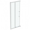 Ideal Standard i.Life Posuvné sprchové dvere, dvojdielne, 90 cm, silver bright/číre sklo T4856EO