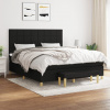 zahrada-XL Posteľný rám boxspring s matracom čierny 180x200 cm látka 3137175