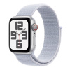 Apple Watch SE GPS + Cellular 44mm Silver Aluminium Case with Blue Cloud Sport Loop MXGR3QC/A