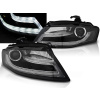 Audi A4 08-11 - predné čierna svetlá s LED denným svietením TUBE LIGHTS
