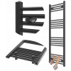 Kúpeľňový radiátor vodný Granitan 514 W 500 x 1300 mm čierny