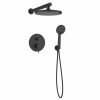 Invena Kalitea, podomietková sprchová súprava, 2-funkčná batéria, čierna matná, INV-BS-72-004-V