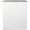 Carryhome SKRINKA NA TOPÁNKY, dub artisan, biela s vysokým leskom, 82,3/102/35,2 cm - Predsieňové programy - 002593008908