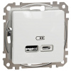 Schneider Electric Slovakia spol. s r.o. Sedna Design - SDD111402 - Dvojitá USB A+C nabíjačka 2.4A - Biela