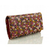 Peňaženka - Baju Baju Peňaženka Prírodná koža s viacnásobným dámskym produktom (Dámske kožené portfólio veľké veľké kožené kvety)