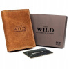 Peňaženka - Always Wild peňaženka pravá koža nubuk hnedá N4-P-CHM-1003 COGNAC - Pánsky produkt (Pánska peňaženka s vreckom na externú kartu)