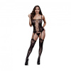 Baci Lingerie Baci - Lace Corset Look Catsuit One Size (S-L 34 - 40) černá