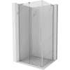 Mexen Velar L, sprchový kút s posuvnými dverami 90 x 100 cm, 8mm číre sklo, brúsená oceľ, 871-090-100-03-97
