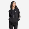 ADIDAS ADIDAS dámska mikina na zips s kapucňou na cvičenie čierna XS