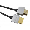 PREMIUMCORD Kabel Slim HDMI kabel, 1m, High Speed + Ethernet (v1.4), zlacené konektory kphdmes1