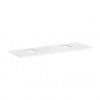 Hansgrohe Xelu Q - Doska pod umývadlo 156x55 cm, 2 výrezy, lesklá biela 54126050