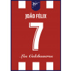 Superfutbal Maketa dresu Atlético Madrid, červená / biela Rozmer: A3, Meno a číslo: Félix 7