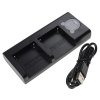 Dvojitá nabíjačka pre batérie Sony NP-FM50 atď., s káblom USB