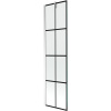 Mexen Next, vaňová zástena 1-krídlová 50 x 150 cm, fixné krídlo, 6 mm číre sklo s čiernym vzorom, chrómový profil, 895-050-000-00-77-01