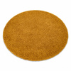 Dywany Łuszczów Okrúhly koberec SOFFI shaggy 5cm zlatá kruh 80 cm
