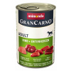 Animonda GRANCARNO konzerva hovädzie+kachní srdce 400g