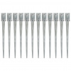 zahrada-XL Kotviace hroty 12 ks, strieborné 9x9x90 cm, pozinkovaná oceľ 145418