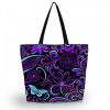 Huado nákupná a plážová taška - Fialové kvety Huado outdooronsale365