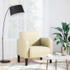 VidaXL Pohovka s opierkami krémová 54 cm umelá koža - Krémová - 253166-268805