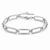 Victoria Filippi Stainless Steel Ocelový náramek se zirkony Isa - chirurgická ocel NR2366-JDB0104005/63 Stříbrná 16 cm + 5 cm (prodloužení)