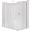 CERANO - Sprchová zástena Walk-in Onyx TL/P - 8 mm - hranatá vzpera - chróm, transparentné sklo - 130x120 cm