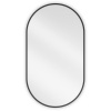 Mexen Loft oválne kúpeľňové zrkadlo 80 x 45 cm, čierny rám - 9851-080-045-000-70
