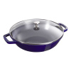 Staub Wok 30 cm, so sklenenou pokrievkou, tmavomodrý