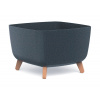 PROSPERPLAST Kvetináč GRACIA SQUARE ECO WOOD antracit 39cm