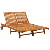 Deckchairs, 2 ks, tuhé drevo Acacia (Záhradný palubný kameň pre 2 osoby, tuhé drevo Acacia)