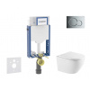Geberit Kombifix Set predstenovej inštalácie, klozetu Oudee a dosky softclose, tlačidlo Sigma01, lesklý chróm SANI15CA1144